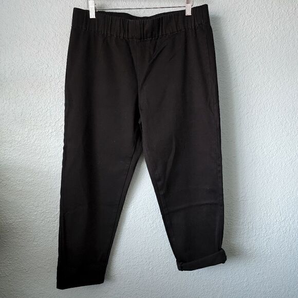Soft surroundings cotton spandex blend elastic waistband pants - Picture 1 of 8